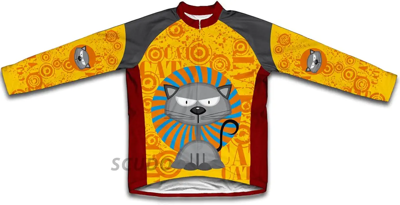 ScudoPro Fearless Feline Winter Thermal Cycling Jersey for Women