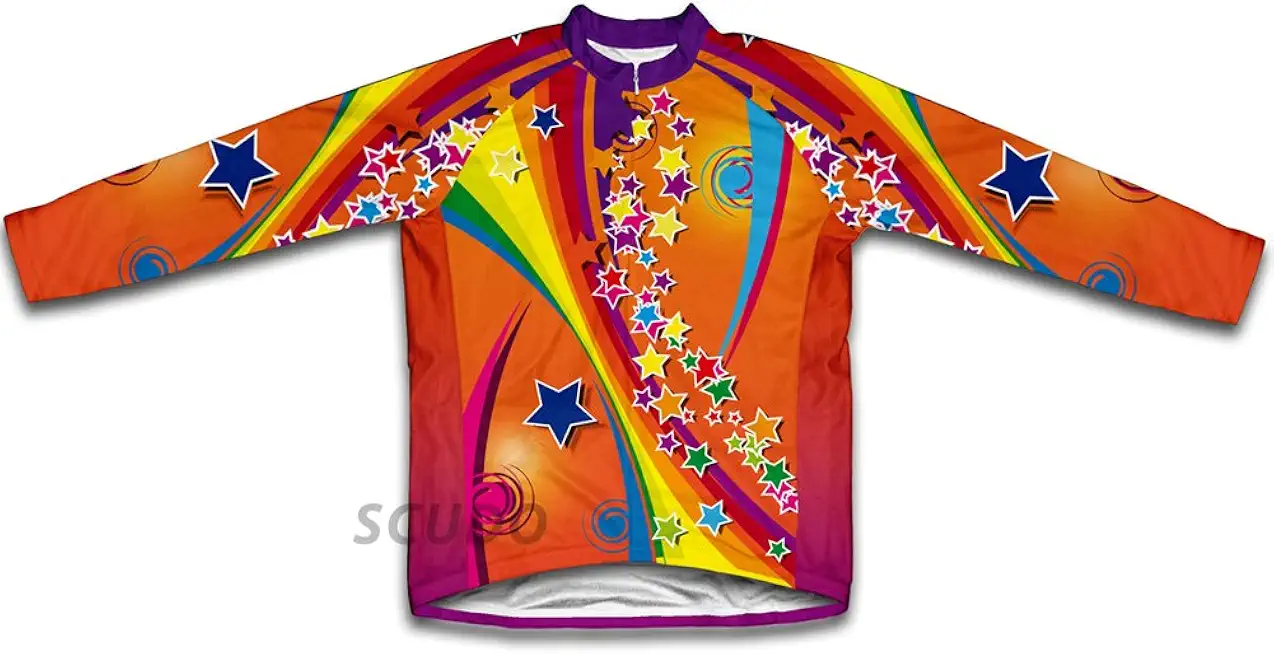 ScudoPro Dazzling Stars Winter Thermal Cycling Jersey for Women
