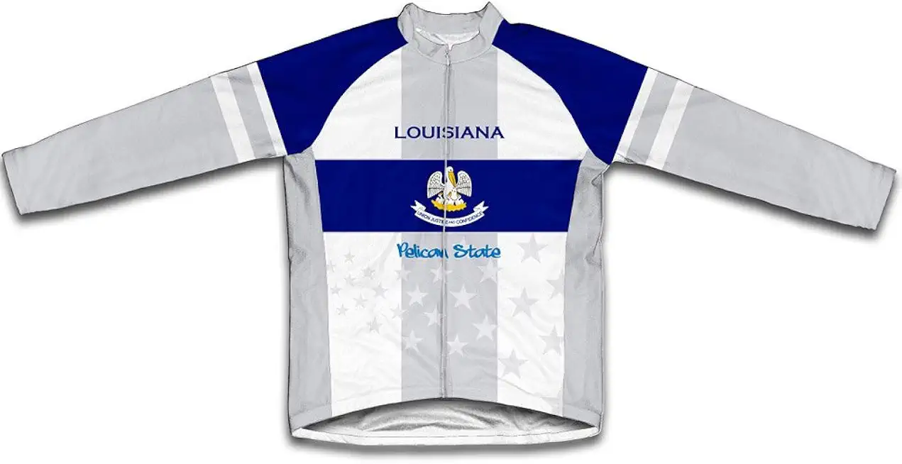 ScudoPro Louisiana Flag Winter Thermal Cycling Jersey for Women