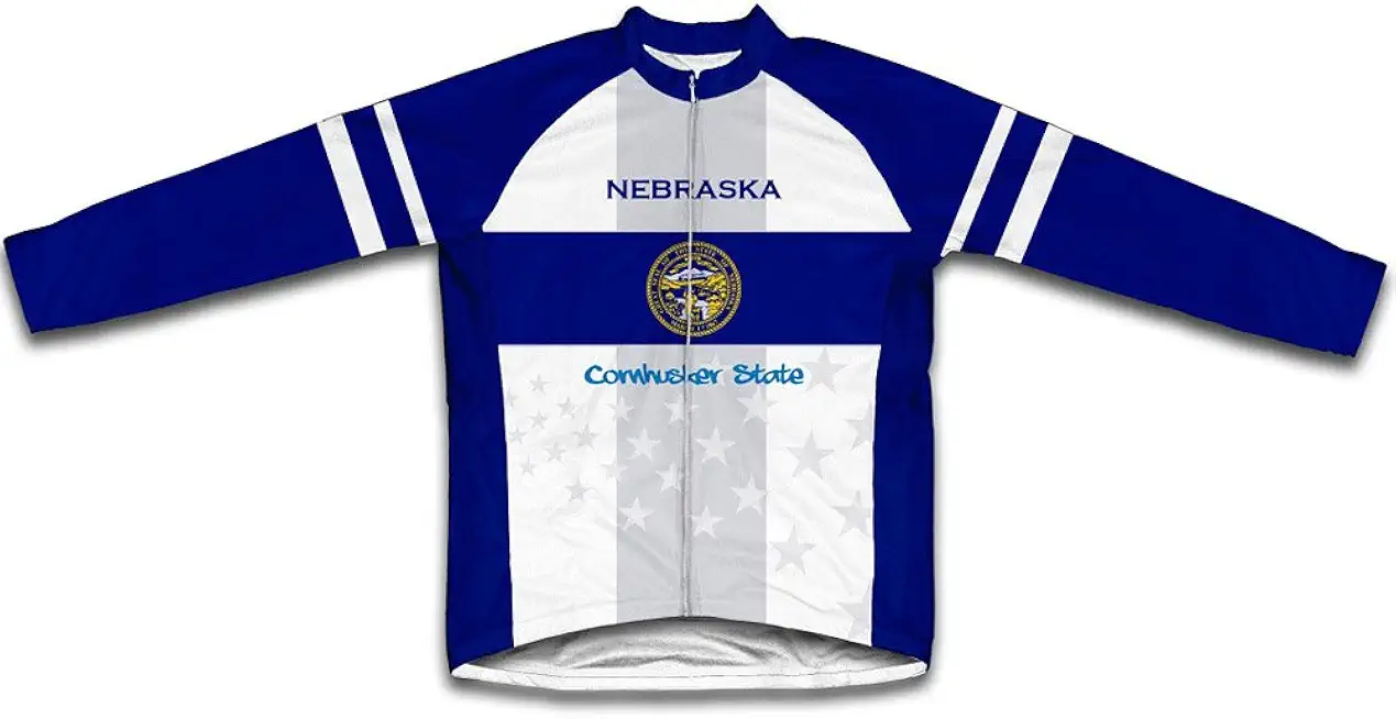 ScudoPro Nebraska Flag Winter Thermal Cycling Jersey for Women