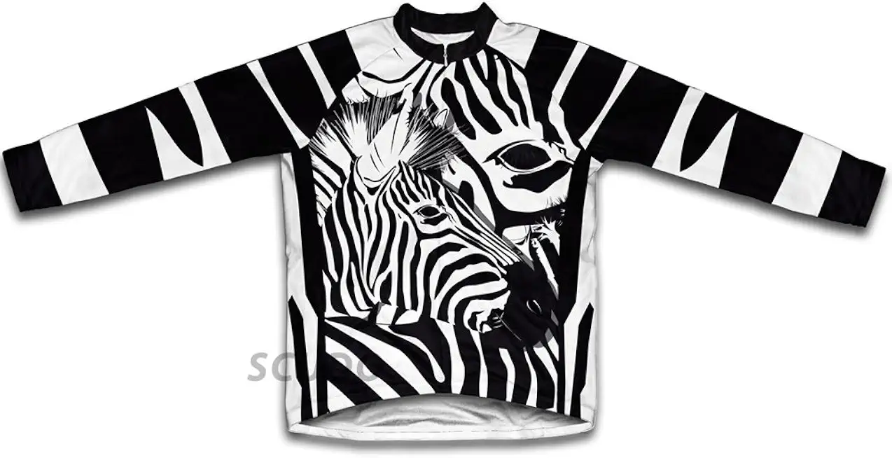 ScudoPro Camo Zebra Winter Thermal Cycling Jersey for Women