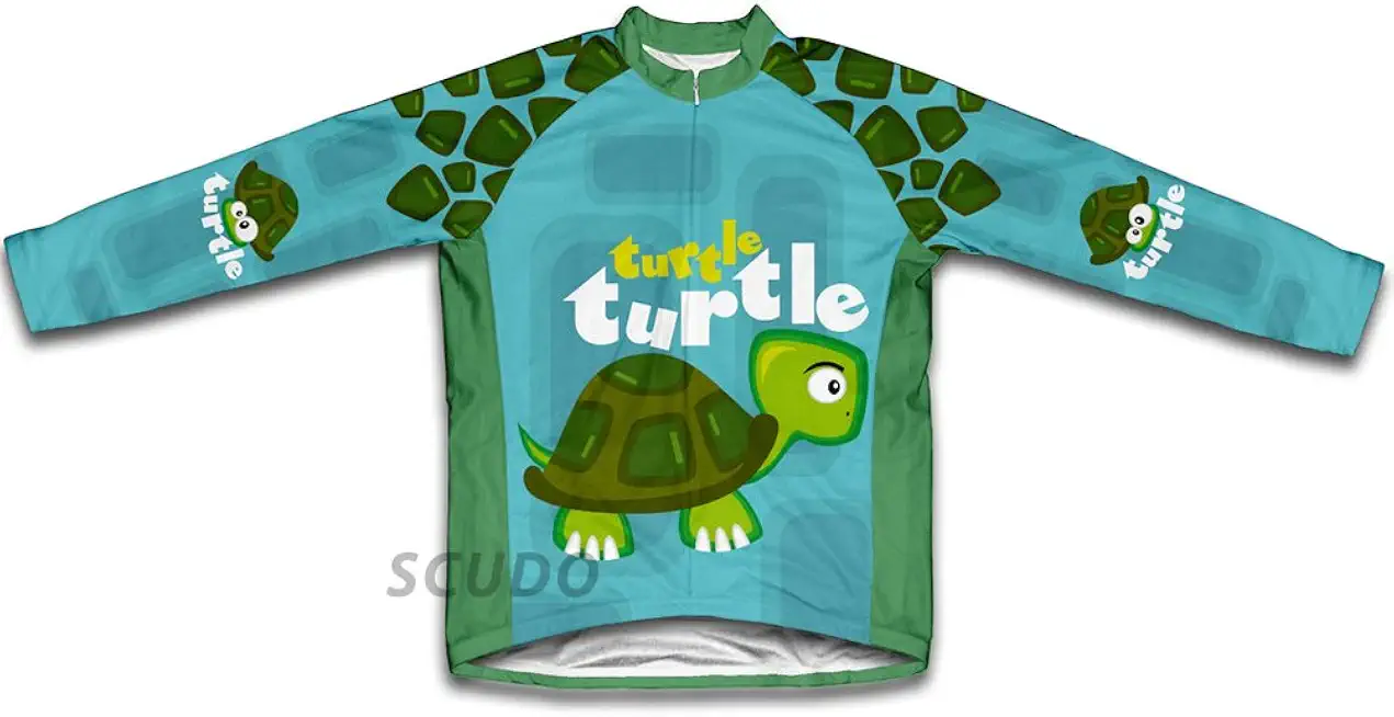 ScudoPro Shy Turtle Winter Thermal Cycling Jersey for Women
