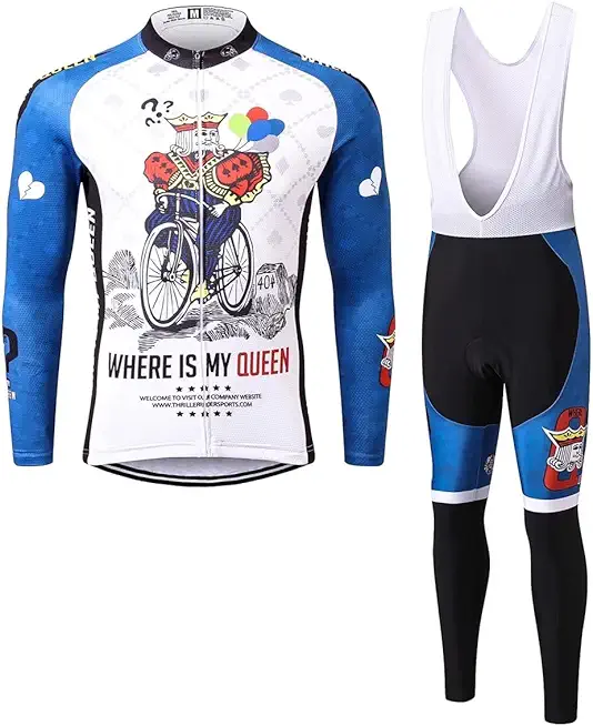 Thriller Rider Sports Mens Where is My Queen Outdoor Sports Mountain Bike Short Sleeve Cycling Jersey