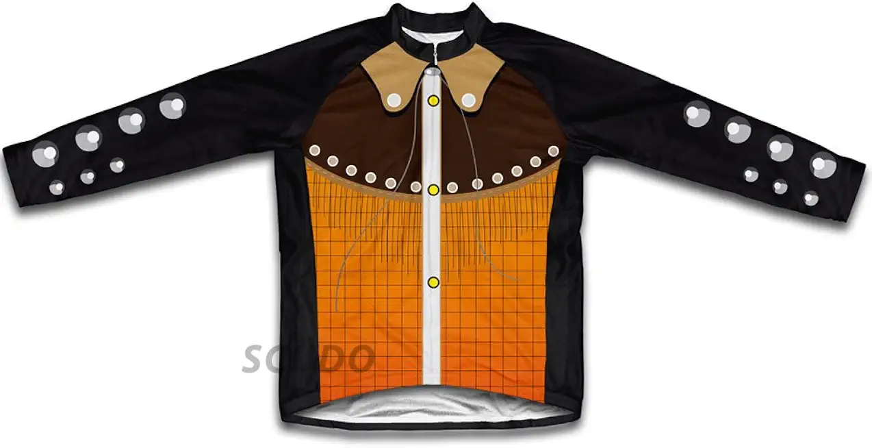 ScudoPro Western Cowboy Winter Thermal Cycling Jersey for Men