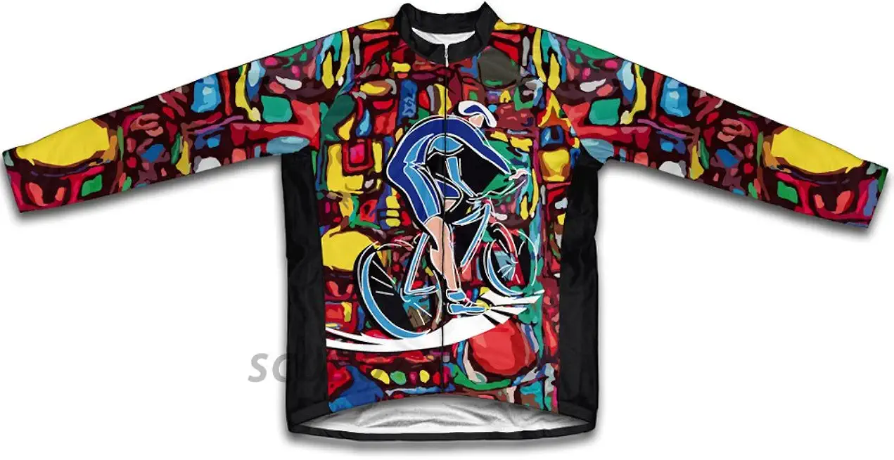 ScudoPro Cyclist Art Winter Thermal Cycling Jersey for Men