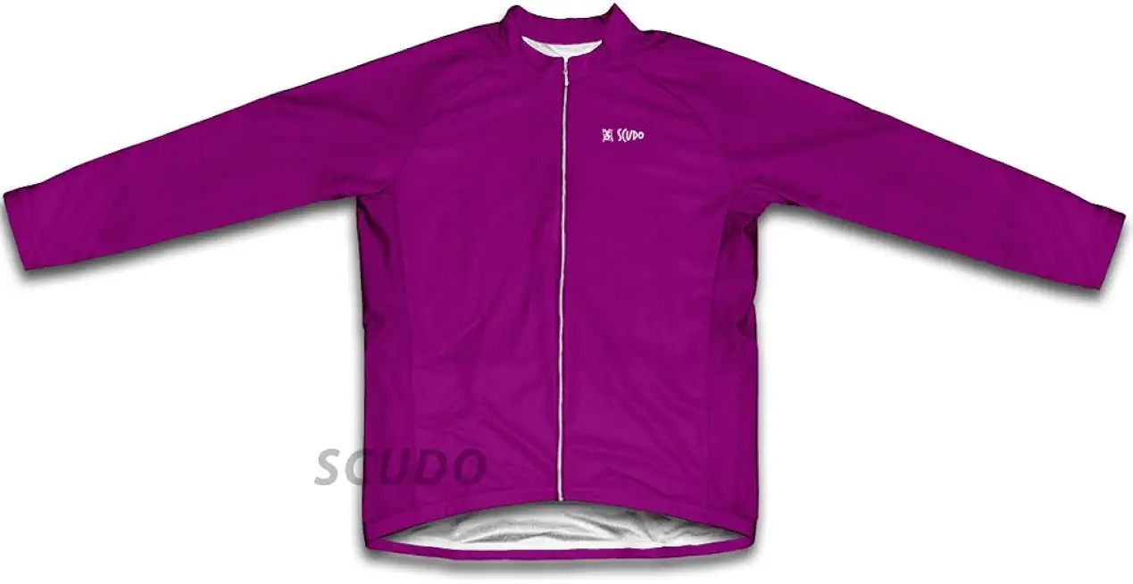 ScudoPro Purple Winter Thermal Cycling Jersey for Men
