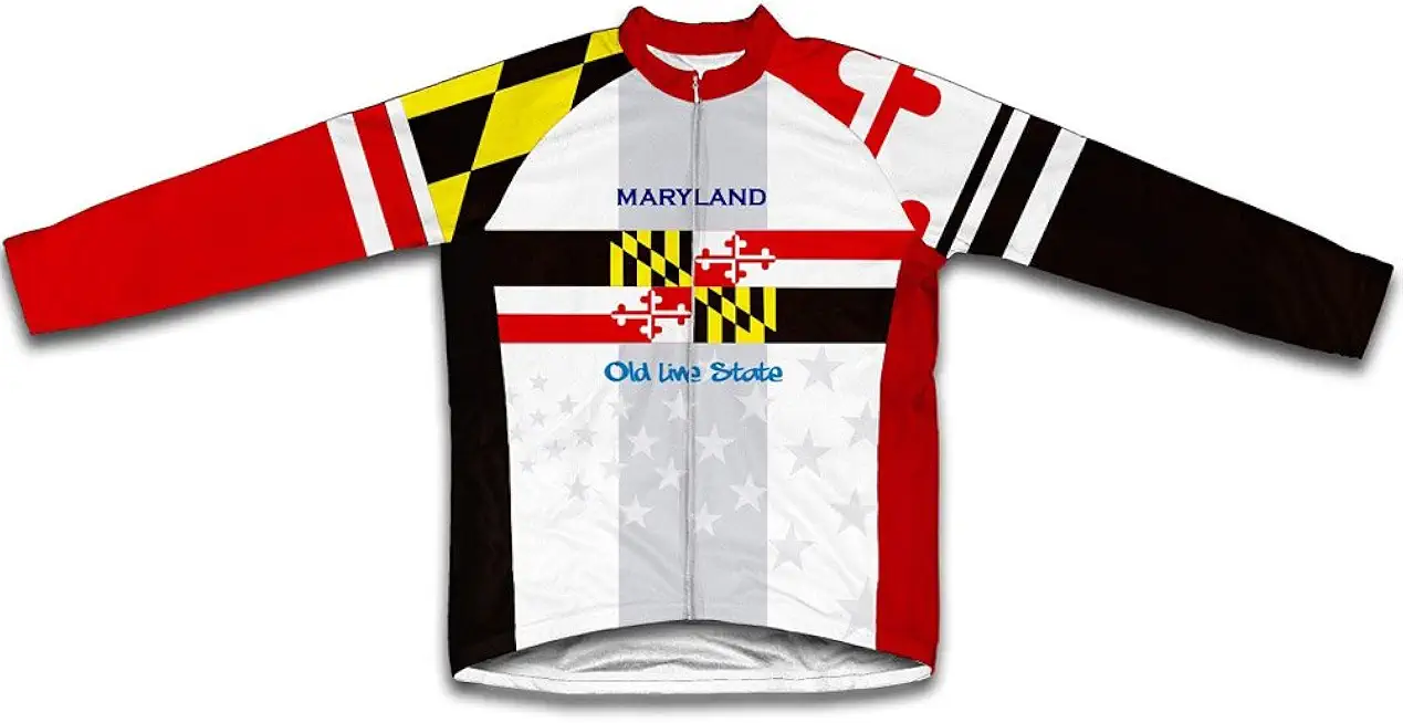 ScudoPro Maryland Flag Winter Thermal Cycling Jersey for Women