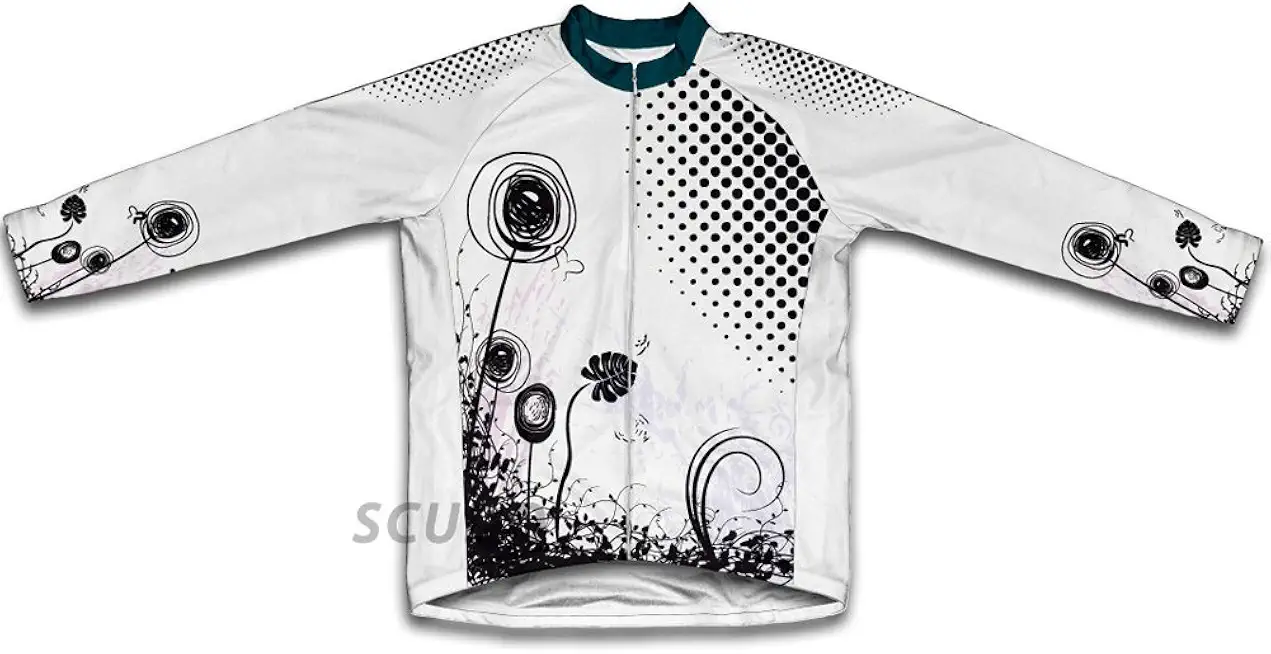 ScudoPro Rotating Flower Winter Thermal Cycling Jersey for Men
