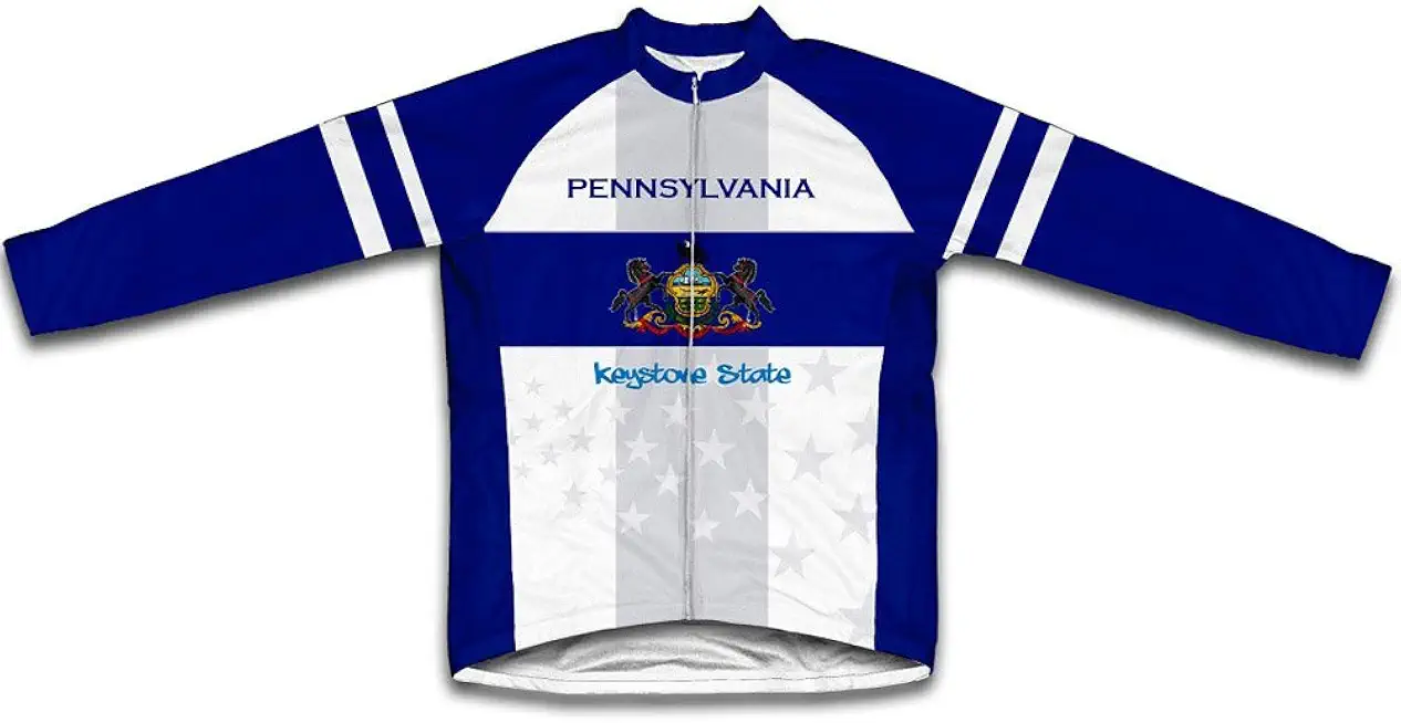 ScudoPro Pennsylvania Flag Winter Thermal Cycling Jersey for Women