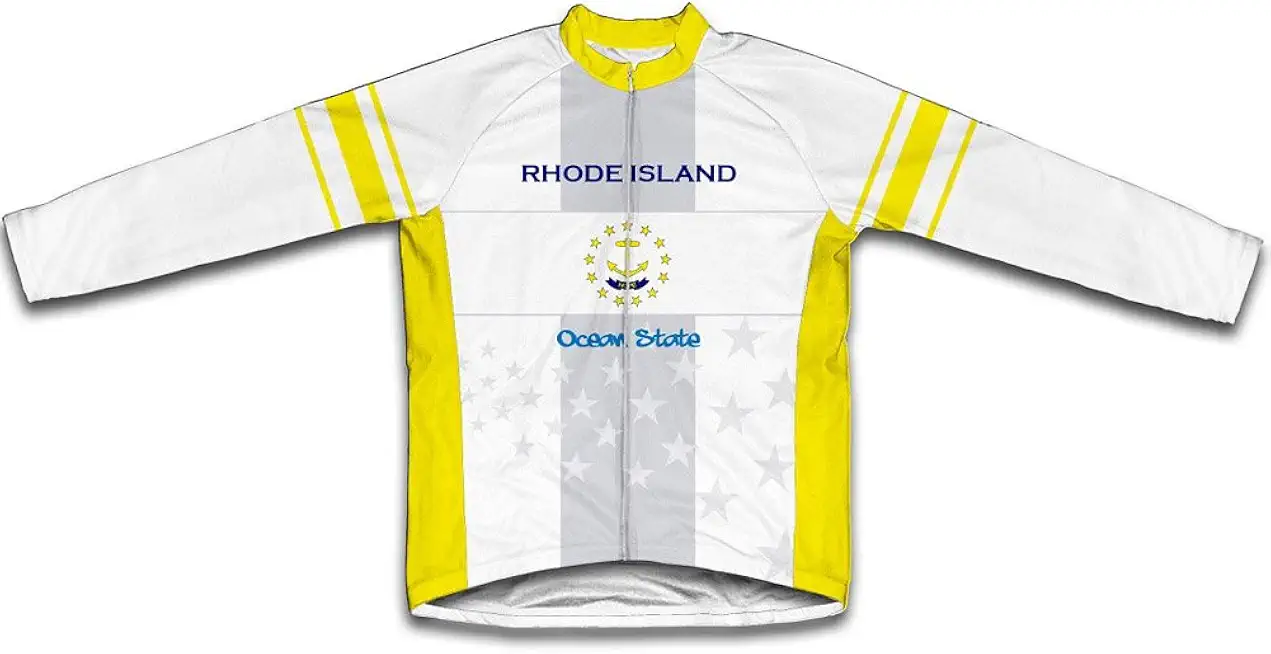 ScudoPro Rhode Island Flag Winter Thermal Cycling Jersey for Women