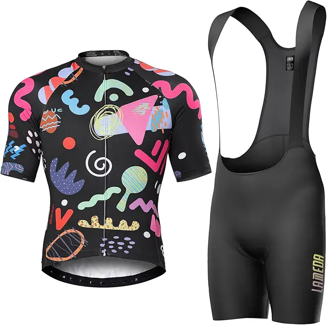 LAMEDA Men's Cycling Jersey Cycling Bibs Shorts Set