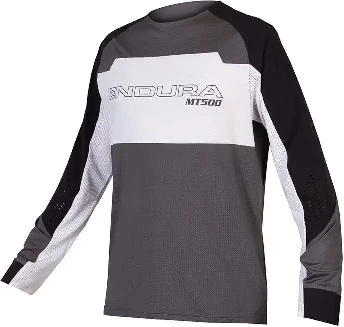 Endura Mens MT500 Mountain Cycling Jersey Burner Lite Long Sleeve Black, Medium