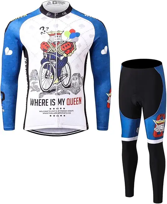 Thriller Rider Sports Mens Where is My Queen Outdoor Sports Mountain Bike Short Sleeve Cycling Jersey