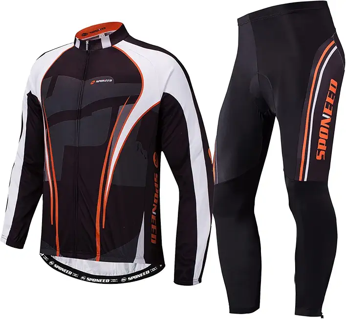 Men's Cycling Cothing Sets Long Sleeved Bicycle Jersey and Pants Kits Road Bike Cyclist Wear