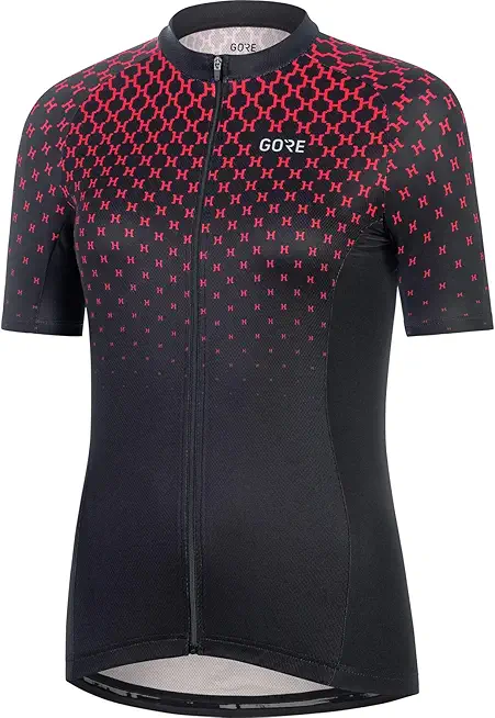 GORE WEAR Women's Hakka Jersey, Gore Selected Fabrics, S, Black/Hibiscus Pink