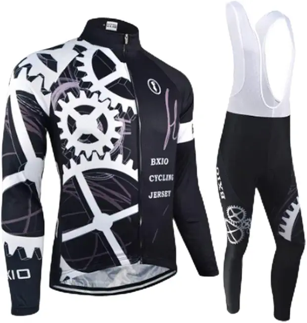 Men's Cycling Jersey Set Bike Jersey Bicycle Winter Thermal Fleece Long Sleeve Suit C209