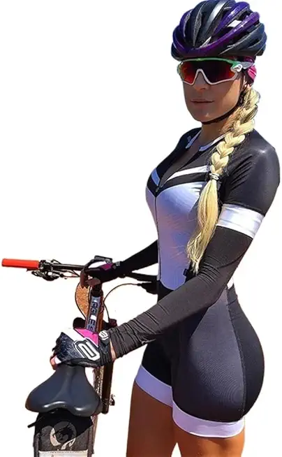 CYTSH Women's Cycling Suit Triathlon Sets Long Sleeve Bike Jumpsuit Clothing Bicycle Jersey