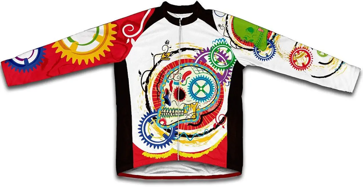 ScudoPro Elegant Skull Winter Thermal Cycling Jersey for Women