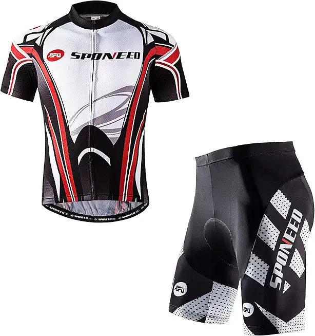 Mens Bicycle Shorts Padded Bike Riding Pants Men's Bicycle Jersey Short Sleeves US S