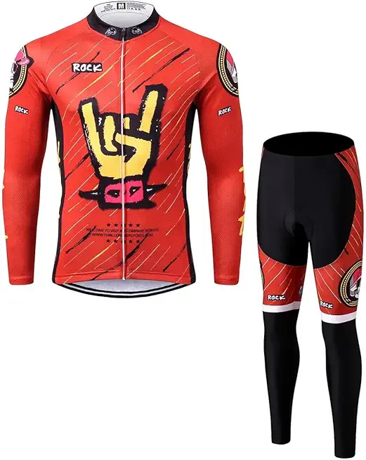 Thriller Rider Sports Mens Rock Music Outdoor Sports Mountain Bike Short Sleeve Cycling Jersey