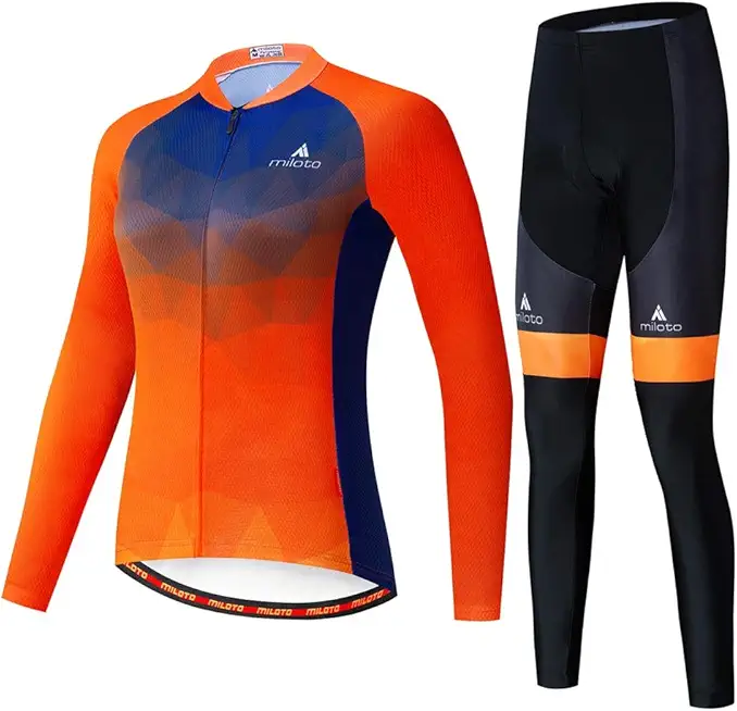 Uriah Women's Cycling Jersey and Pants Thermal Fleece Sets Long Sleeve Reflective