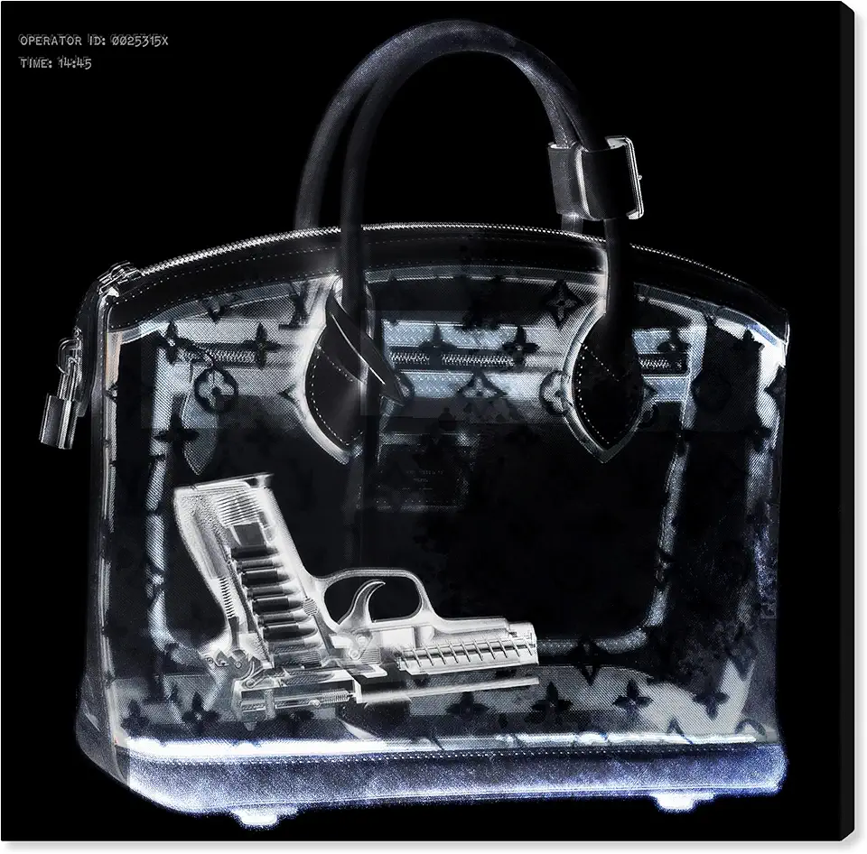 The Oliver Gal Artist Co. Fashion and Glam Contemporary Canvas Art - Couture X Ray, Wall Art for Living Room, Bedroom, and Bathroom, 12 in x 12, Black and White Home Decor