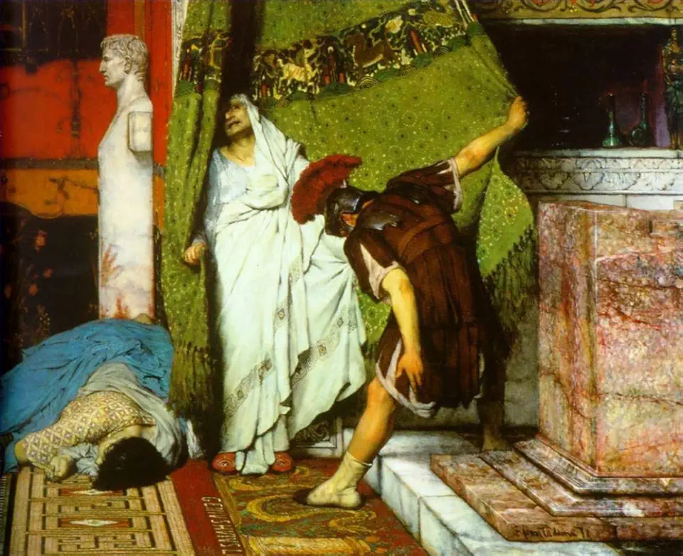 Toperfect 6 Paintings A Roman Emperor AD41detail1 ancient roman Lawrence Alma Tadema Oil Art on Canvas - Famous Artworks -Size04, $50-$2000 Hand Painted by Art Academies' Teachers