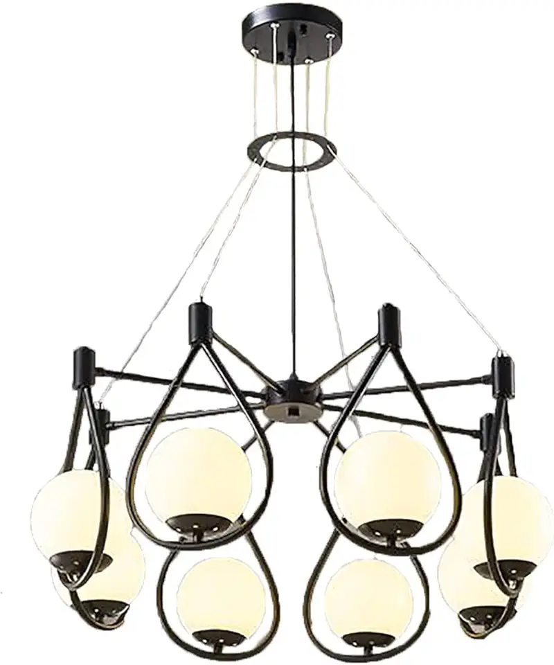 JERSEYBOY Wall Lighting Chandelier Boutique Decoration Art Chandelier,E27 -S Chandelier,Compatible with Living Dining Bedroom Lighting,- Hall Lamp-Black. 80 * 90Cm,Lighting Fixtures/Black./80 * 90Cm
