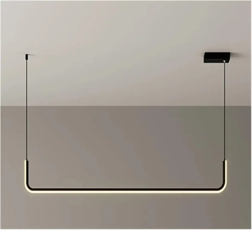 Dining Room Chandelier Modern Minimalist Dining Table bar Table lamp Creative Minimalist line lamp Studio lamp led Strip Light,for The Living Room