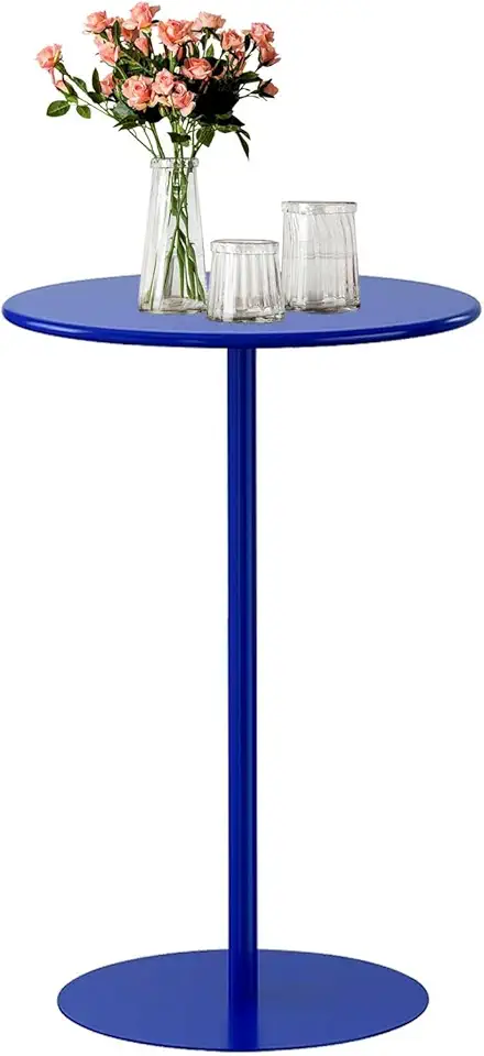 Luyckfrazy Round Bar Table for Narrow Space, Circular Cocktail Table with Stable Base, High Top Pub Bistro Table, Kitchen Dining Tables, Leisure Outdoor Coffee Drink Side Table(40x40x50cm)