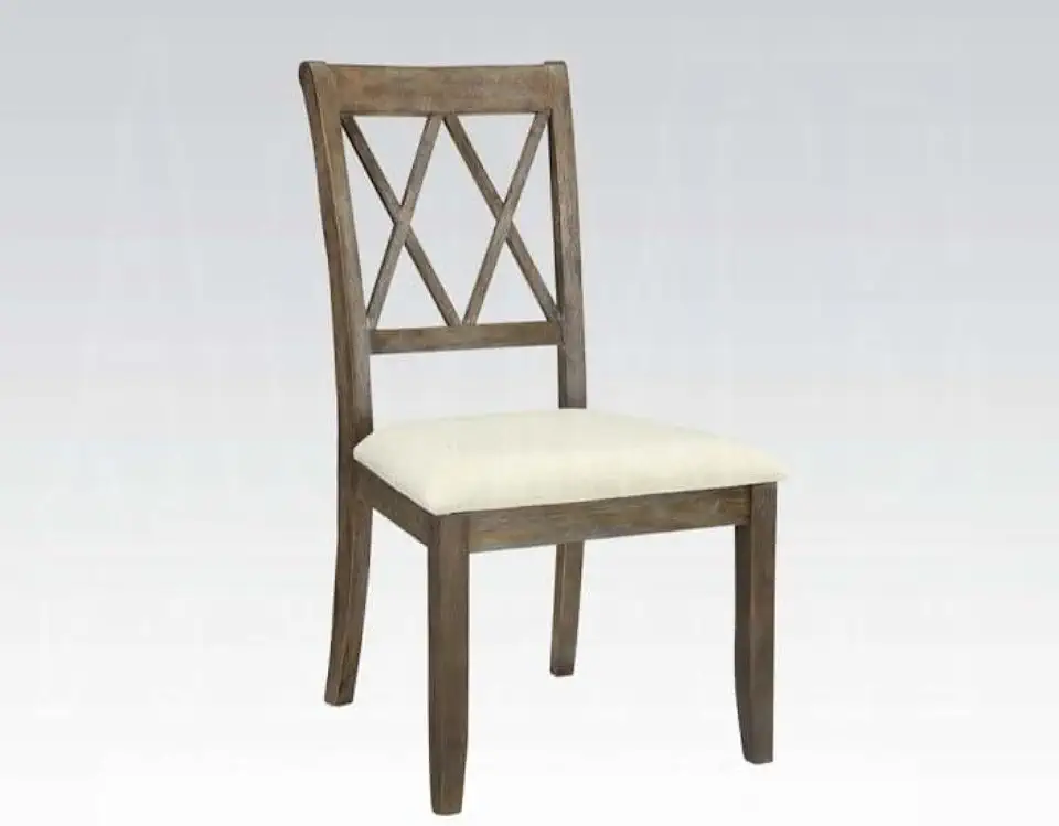 Modern Dining Chairs Set of 2 with Comfortable Fabric Seat - Sturdy Natural Construction for Versatile Use in Kitchen Dining Room Bedroom - Stylish Simple Design Furniture,Beige-Brown-Linen-Sy