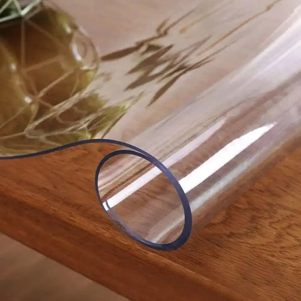 Extra Large Clear Table Protector 58.5 x 136.5 Inch– Heavy Duty Waterproof & Heat Resistant PVC Table Cover, Scratch Proof Desk Mat 2(mm) Thick Cut-to-Fit Table Pad for Dining Room, Kitchen & Office