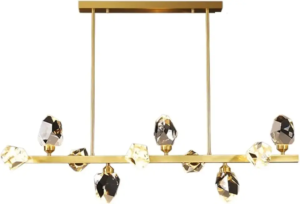 JERSEYBOY Wall Lighting Chandelier Chandeliers Light All Copper Crystal Chandelier Villa Living Room Lamp - Art Chandelier - Net Red Bedroom Hall Lamp,Lighting Fixtures/Color/Copper 15 Head, Brass 10