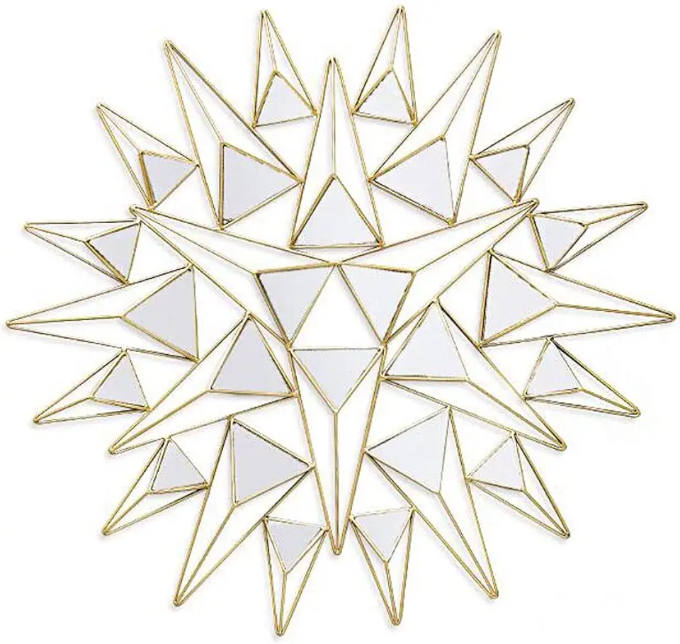 European Wrought Iron Wall Hanging Mirror Home Wall Sofa Background Metal Mural Decoration Crafts Ornaments Art Mirror