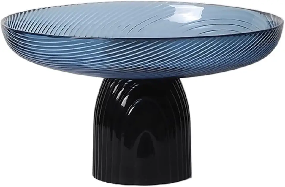 Fruit Bowls High-grade Light Luxury Glass Fruit Plate Ornaments Home Living Room Coffee Table Dining Table Snacks Candy High Simple Fruit Plate Set fruit basket ( Color : A , Size : Tall version )