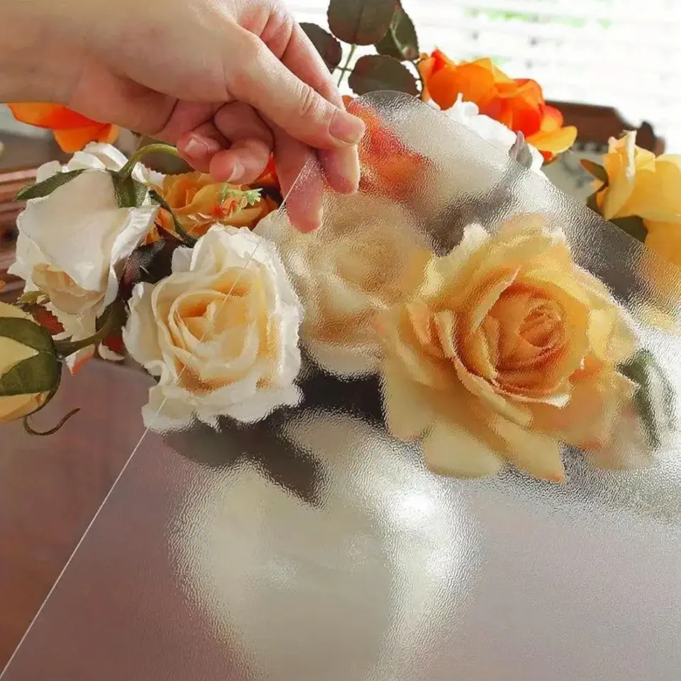 Extra Large Clear PVC Table Protector 58.5 x 148.2 Inch, Frosted 1.5(mm) Thick Waterproof & Heat‑Resistant Cover for Family Dining, Banquets, Conferences, Non‑Slip Transparent Table Mat