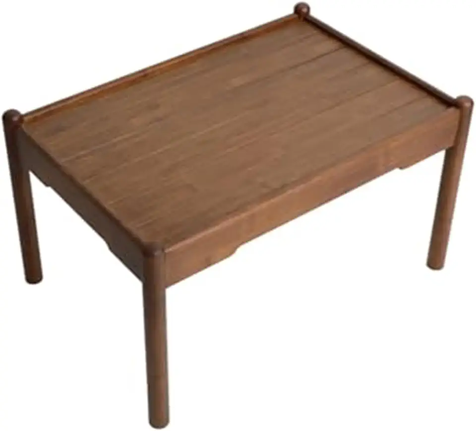 Low Tables Bamboo Japanese Style Coffee Tables Square Tea Table Bay Window Desk Household Small Dining Table Practical(Brown,60x40x36 cm)