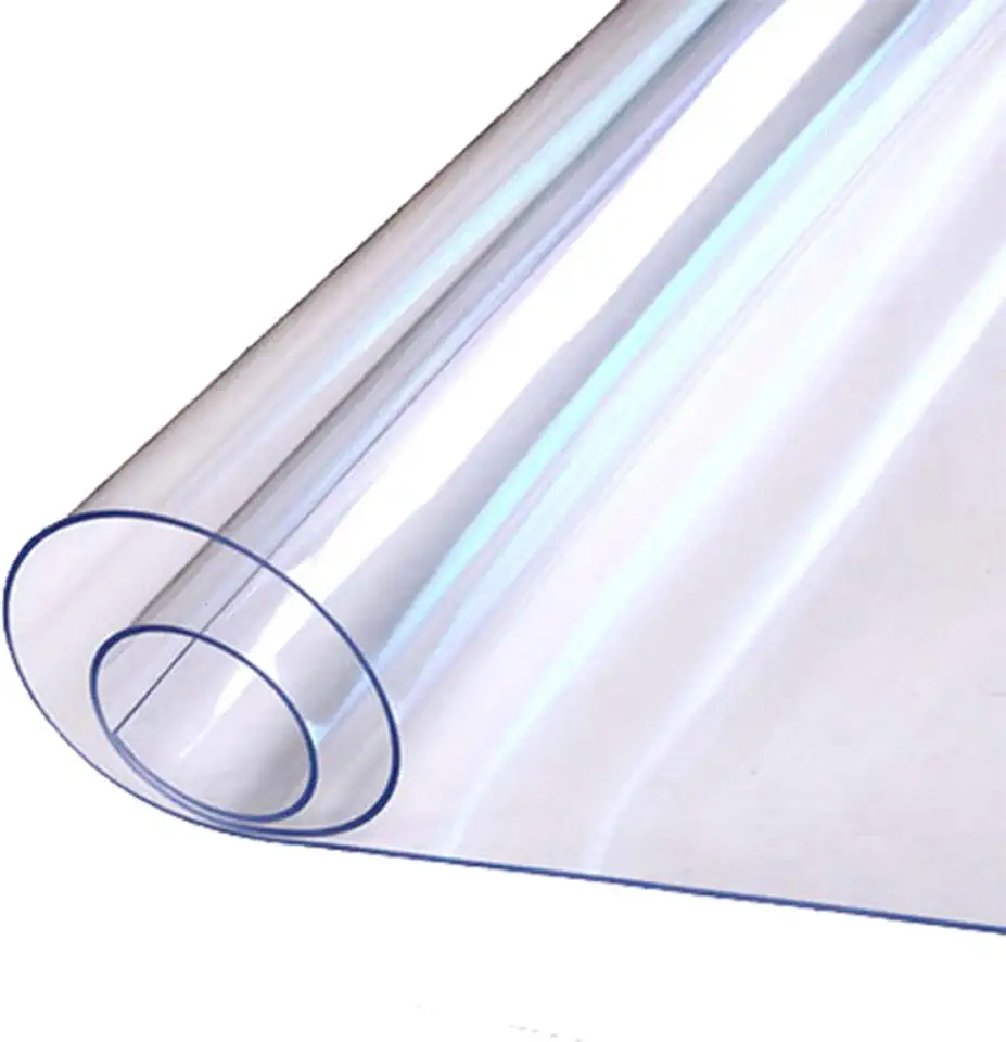 YSUEFIJO Transparent Tablecloth Rectangle PVC Table Protector Clear Vinyl Table Cover Waterproof Oilproof Anti-Scratch for Dining Table Kitchen Office Desk
