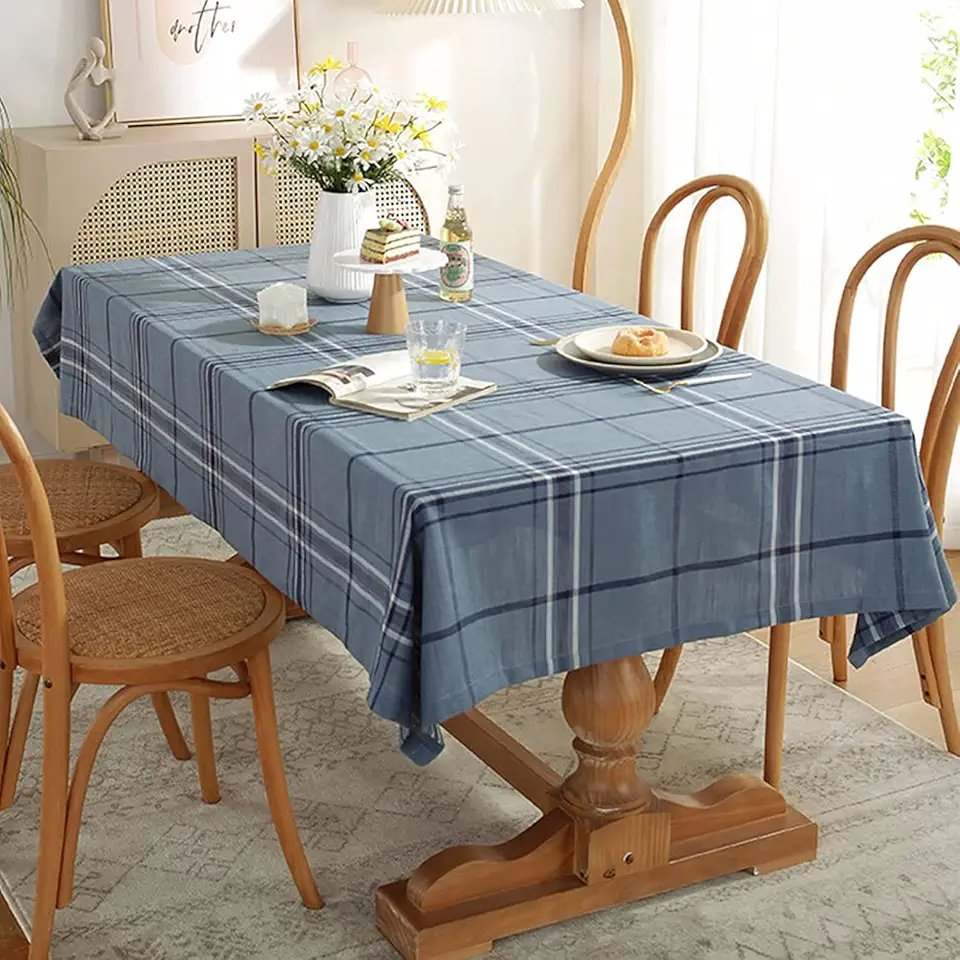 Tablecloths Tablecloth, Artificial Linen Tablecloth, Washable Tablecloth for Kitchen Dining Table(A,110 X 160CM)