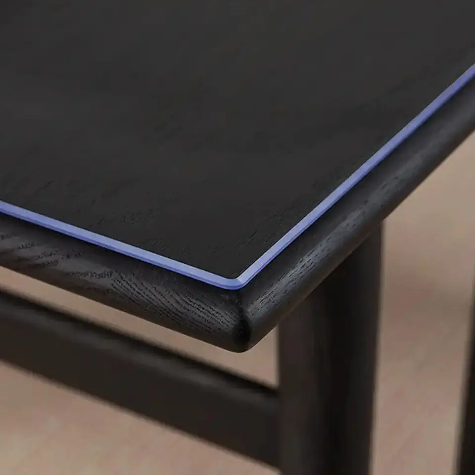 Clear Table Cover Protector Rectangle, 50.7 x 93.6 Inch Large Waterproof PVC Desk Pad for Dining Table, Office Workstation, Kitchen Island, Coffee Table Scratch & Spill Resistant Surface Mat