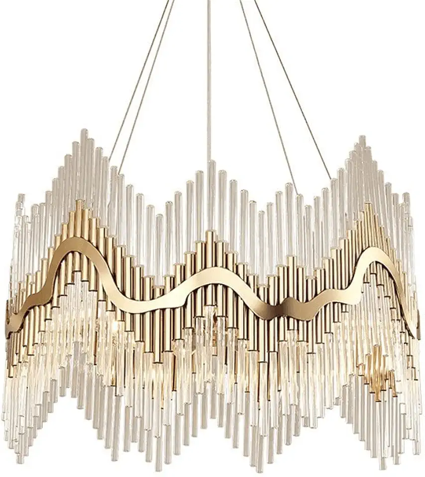 Art Model Room Designer Study Glass Chandelier Nordic Minimalist Restaurant Dining Table Fashion (Size : D80)