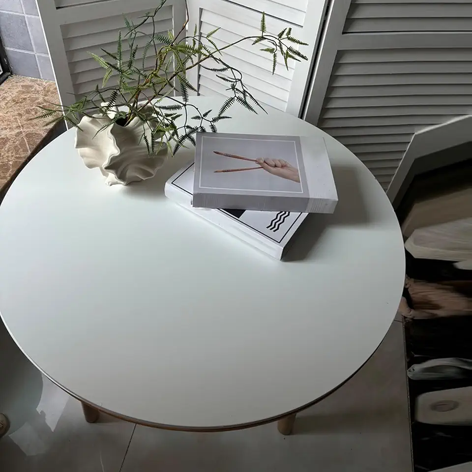 Round Table DIY Replacement Tabletop White Solid Wood Dining Tables Top Black Stone Color Lazy Susan Solid Wood Serving Plate 1 Piece(Dark Walnut Color,28