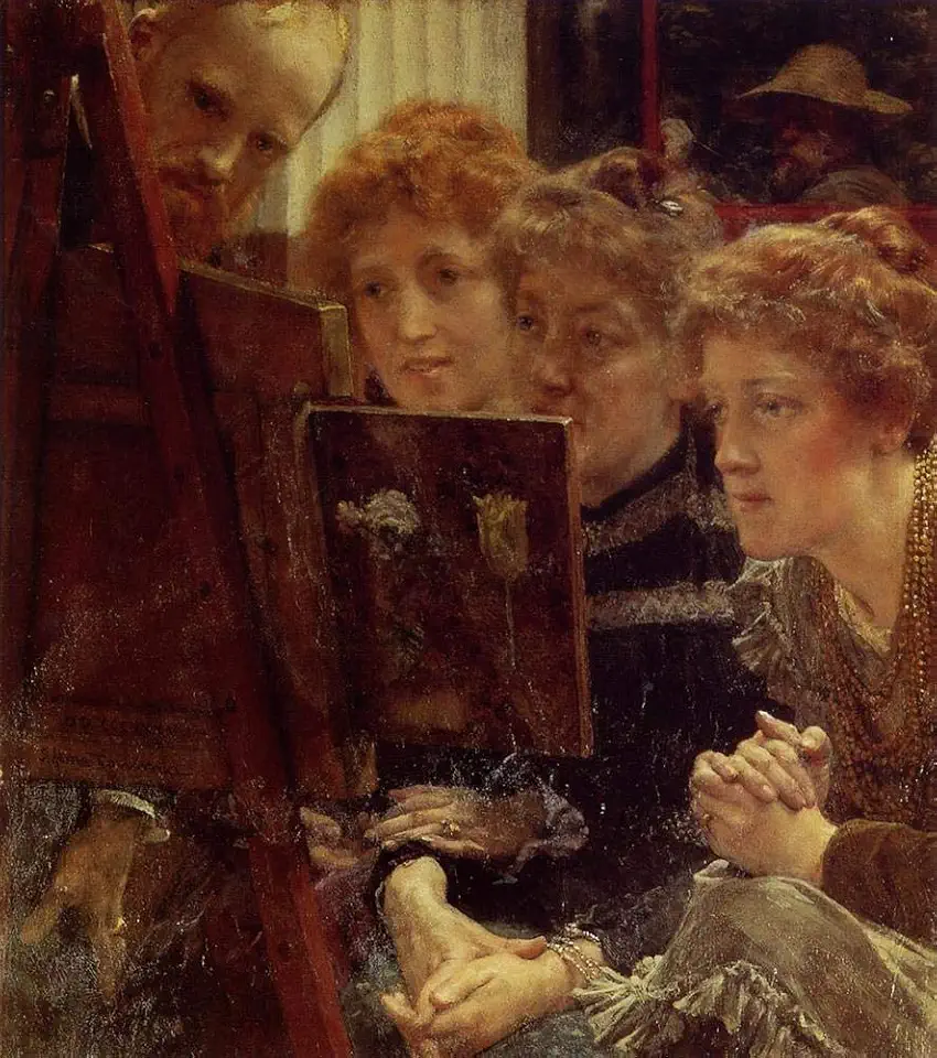 Toperfect 4 Paintings The Family Group Romantic Sir Lawrence Alma Tadema Oil Art on Canvas - Famous Artworks -Size04, $50-$2000 Hand Painted by Art Academies' Teachers