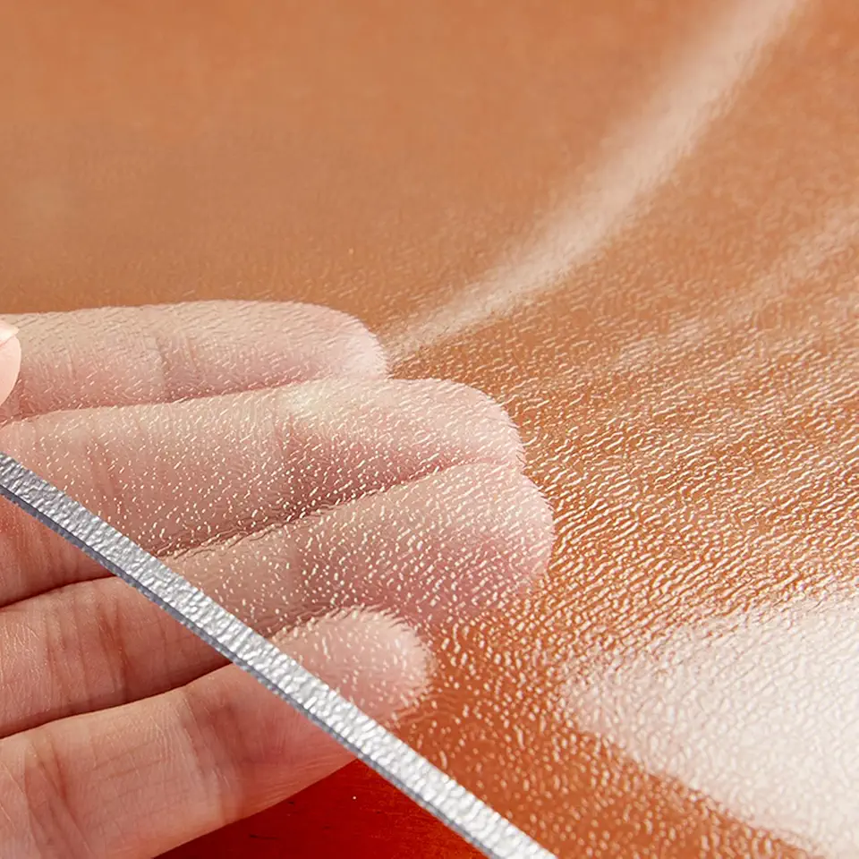 Bevel Edging Matte Clear Table Cover Protector,2mm PVC Transparent Tablecloth Protector,for Glass,Dining Table,Furniture Countertop,Any Surface Needed Protection (120x260cm/47x102in)