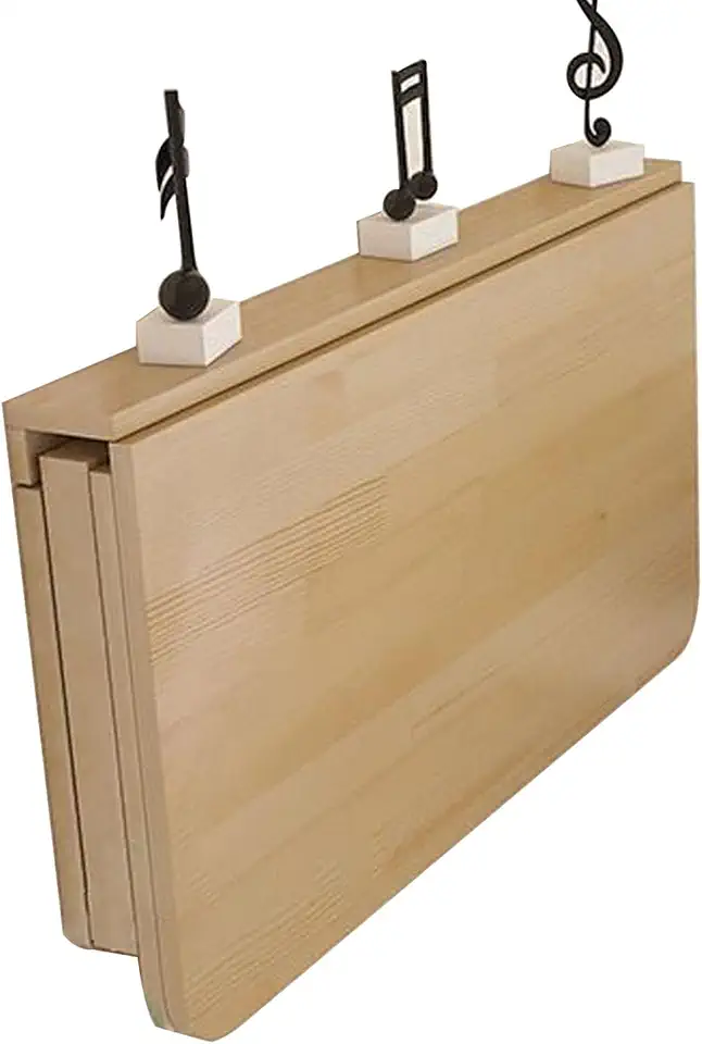 Table for Living Room, Solid Wood Fold-Down Dining Foldable Breakfast Bar | Mounted Drop-Leaf with Brackets (Size : L50xW40cm/L20xW16in) (One Color L60xW30cm/L24xW12in)