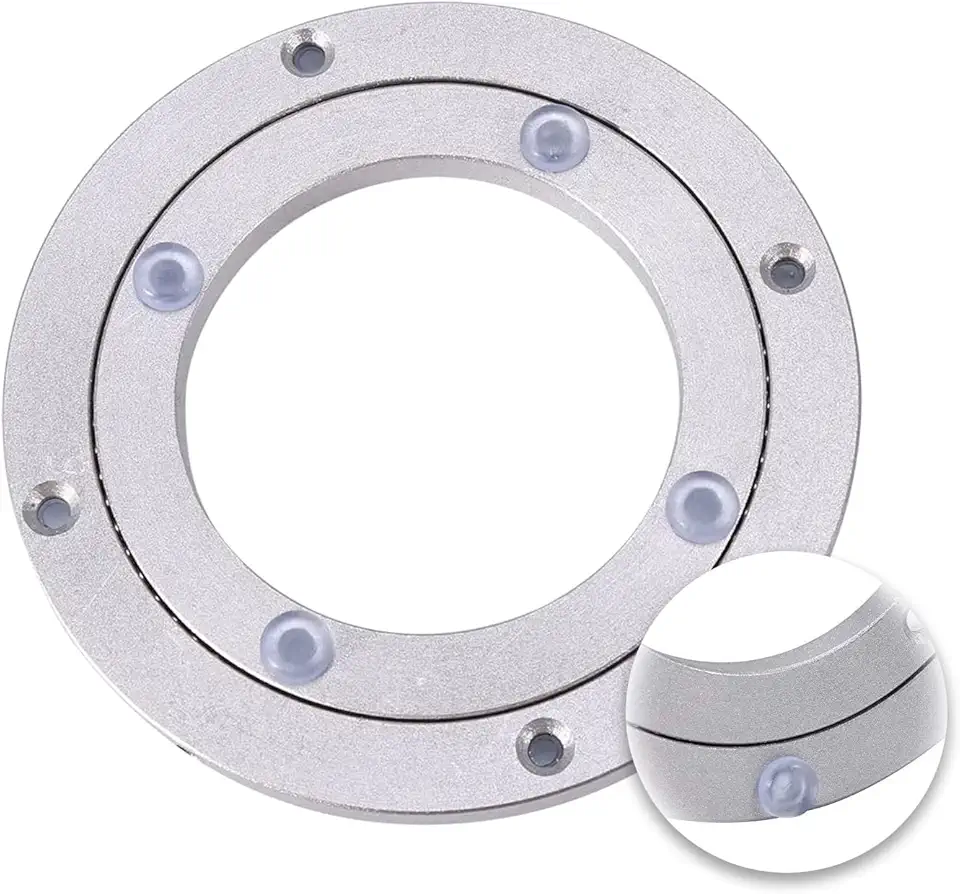 Swivels Plate Lazy Susan Ball Bearing Heavy Duty Aluminium Alloy Platine Pivotante Round Dining Table Smooth Swivel Plate 360Degree Rotating Faire Tourner Plateau