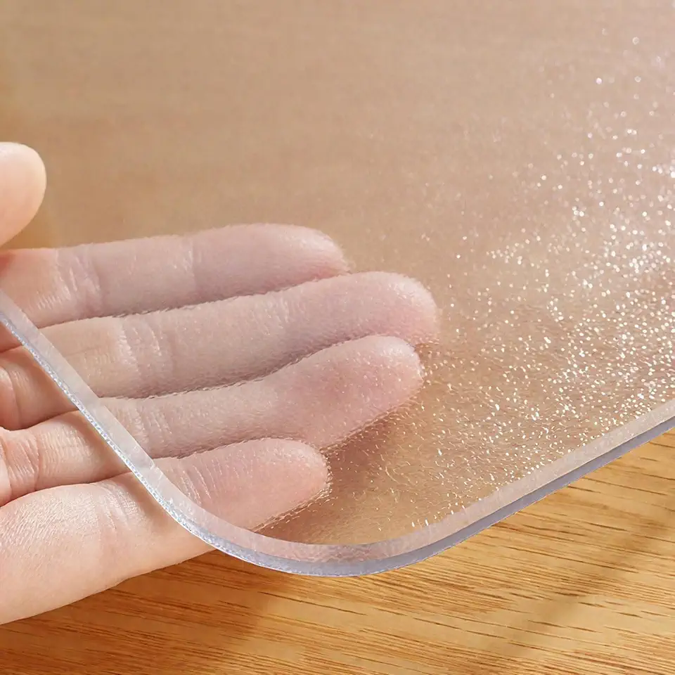 Frosted 3(mm) Clear Plastic Table Protector,47x70 Inch Waterproof Scratch-Resistant PVC Cover for Dining Table, End Table, Coffee Table, and Countertop