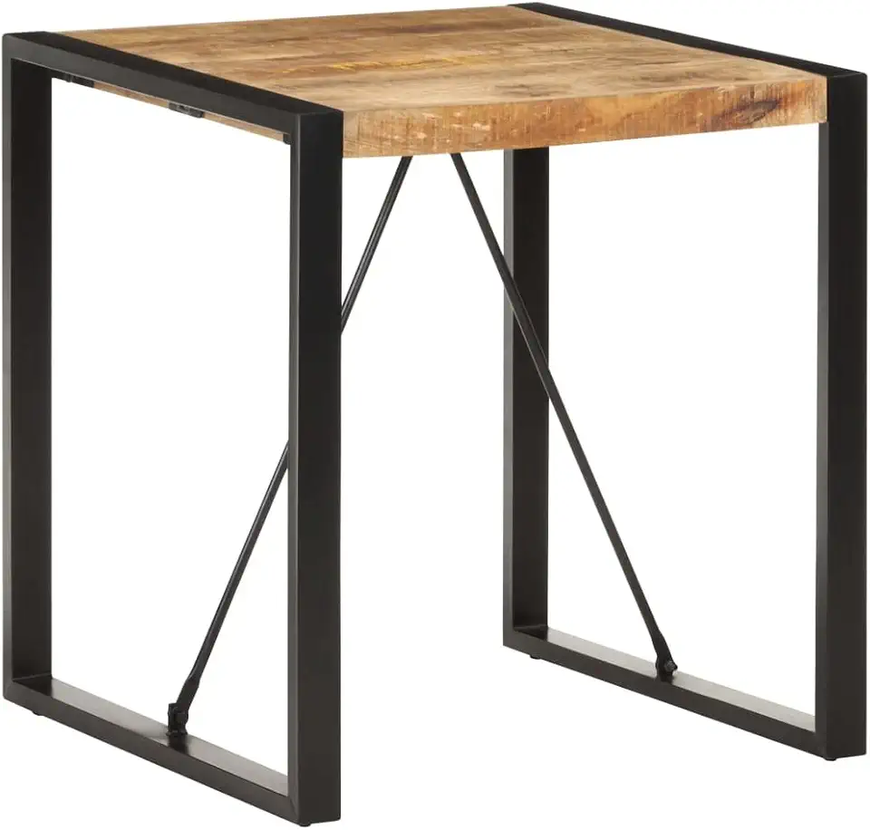 Dining Table Natural Wood and Black,Furniture,Tables,Kitchen & Dining Room Tables,321596
