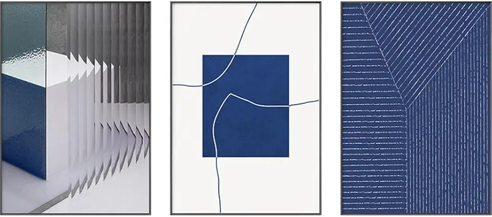 HIONJIN Abstract Crystal Porcelain Painting For Living Room Decorationsofa Background Wall Hanging Painting(XX-Large)