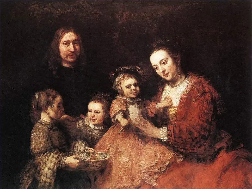 Toperfect 6 Paintings Family Group Rembrandt van Rijn Oil Art on Canvas - Famous Artworks -Size04, $50-$2000 Hand Painted by Art Academies' Teachers